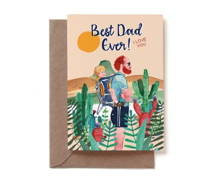K-ook Dubbele wenskaart en envelop - Best dad ever! - .