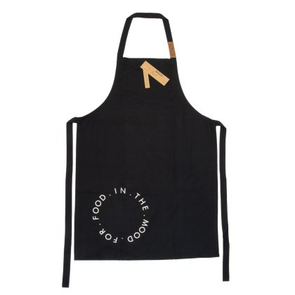 K-ook Jens Living - keukenschort Mood For Food - zwart - .