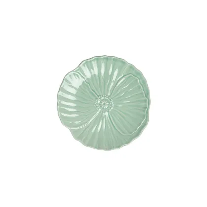 K-ook Faiança - gebaksbord papaver - lichtgroen - 15 cm - .