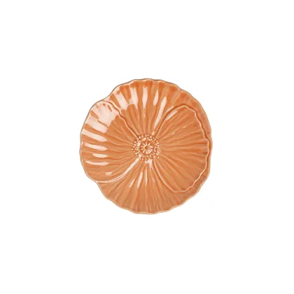 K-ook Faiança - gebaksbord papaver - oranje - 15 cm - .