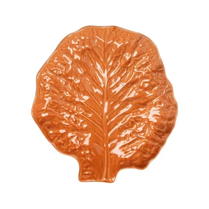 K-ook Faiança - saladeschaal slablad laag - oranje - 30 cm - .
