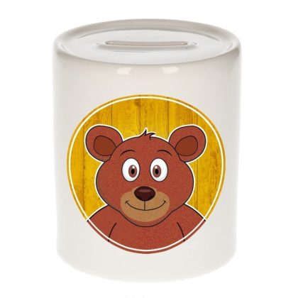 Bellatio Decorations Cadeau kinder spaarpotten beer 9 cm