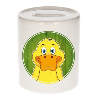 Bellatio Decorations Cadeau kinder spaarpotten eendje 9 cm