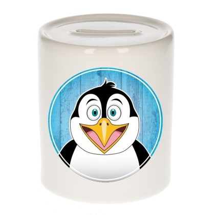 Bellatio Decorations Cadeau kinder spaarpotten pinguin 9 cm