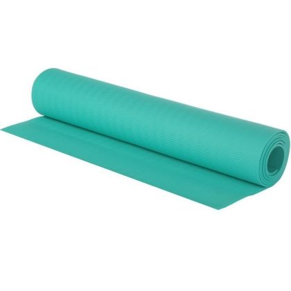 Merkloos Turquoise blauwe yogamat/sportmat 180 x 60 cm