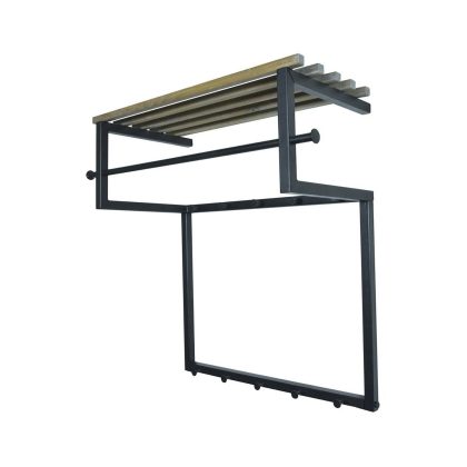 Spinder Design Rizzoli wandkapstok - zwart/eikenhout