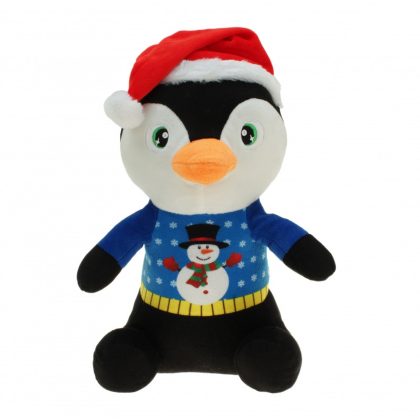 Merkloos Pluche pinguin knuffel 30 cm kerstknuffels