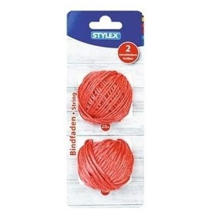 Stylex 2x Bollen touw roze