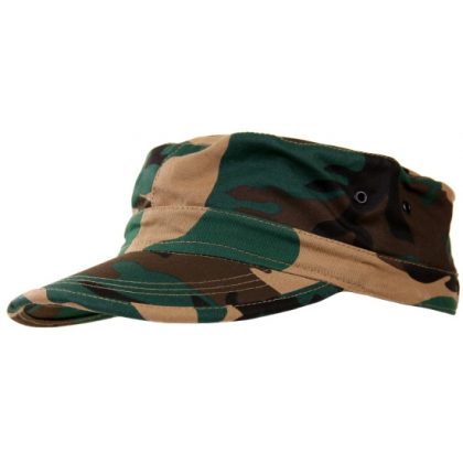 Merkloos Woodland camouflage army cap kids