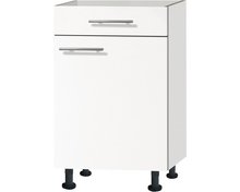 Keuken Onderkast wit mat Bengt breedte 50 cm wit met een la rai-449