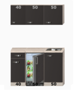Keuken Kitchenette Faro Antraciet 140cm HRG-5259