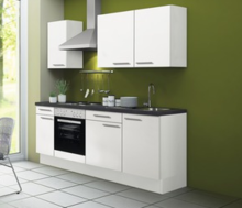 Keuken Kitchenette CONCEPT Bengt 210 cm wit incl. Ingebouwde apparaten RAI-4010