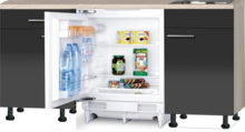 keukenblok 150cm Antraciet Glans incl. inbouw koelkast RAI-3900