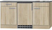 Keuken Kitchenette Neapels 150cm met koelkast en e-kookplaat HRG-08