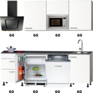 Keuken Complete rechte keuken Torge 240cm incl inbouw apparatuur RAI-8800