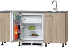 Keuken kitchenette 180cm met koelkast en stelpoten RAI-8181