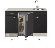 Keuken Kitchenette Faro Antraciet 120cm HRG-5395