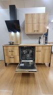 Keuken Showmodel houtnerf 1.86cm incl inbouw vaatwasser, afzuigkap NEW-5552