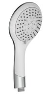 Schütte BROADWAY handdouche, 5 functies, wit-chroom nobel design antikalk nozzles 5 functies douchekop: Ø ca. 11,5 cm inclusief waterbesparende pakking - tot wel 50% minder water verbruik ½" (Ø ca