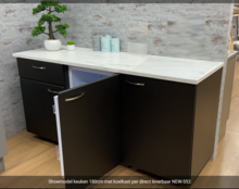 Keuken Gemonteerd keuken 180cm met koelkast zonder spoelbak NEW-553