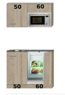 Keuken Kitchenette 110cm incl inbouw koelkast en magnetron RAI-3033