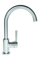 Keuken CORNWALL ééngreepsmengkraan keuken met hoge uitloop, RVS-look RAI-55703