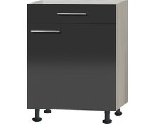 Keuken Onderkast met een la antraciet hogglans 60,0x87,0x58,4 cm RAI-44523