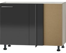 Keuken Hoek onderkast Antraciet hoogglans (BxHxT) 100,0x87,0x34,9 cm RAI-30291
