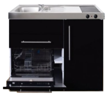 Keuken MPGS 120 Zwart metalic met vaatwasser en koelkast RAI-9597