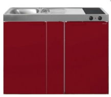 Keuken MK 120B Bordeauxrood met koelkast RAI-9533