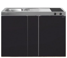 Keuken MK 120B Zwart mat met koelkast RAI-9535