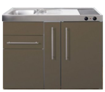 Keuken MP 120A Bruin mat met apothekers la en koelkast RAI-9518