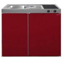 Keuken MK 90 Bordeauxrood met koelkast RAI-9512