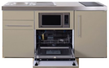 Keuken MPGSM 160 Zand met koelkast, vaatwasser en magnetron RAI-984