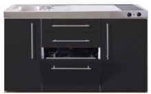 Keuken MPGS 150 Zwart mat met vaatwasser en koelkast RAI-9543