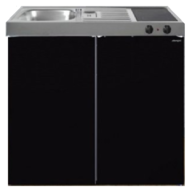 Keuken MK 100 Zwart Metalic met koelkast RAI-9522