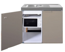 Keuken MKM 100 Zand met koelkast en losse magnetron RAI-9574