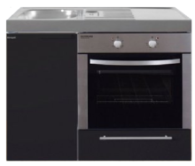 Keuken MKB 100 Zwart mat met oven RAI-9543