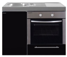 Keuken MKB 100 Zwart metalic met oven RAI-9542