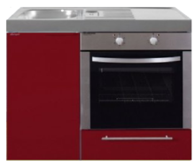 Keuken MKB 100 Bordeauxrood met oven RAI-952