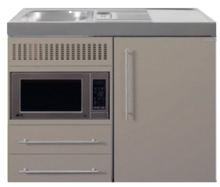 Keuken MPM 100 Zand met koelkast en magnetron RAI-9517