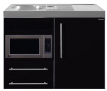 Keuken MPM 100 Zwart metalic met koelkast en magnetron RAI-9518