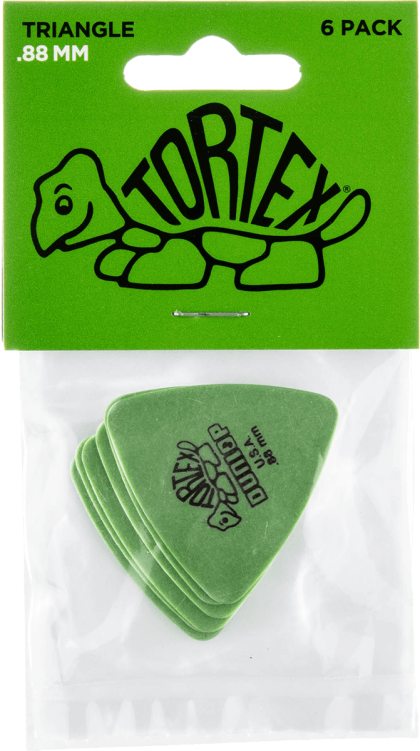 Dunlop 431P88 Tortex Triangle Plectrum 0.88mm 6-Pack