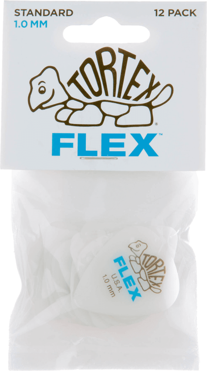 Dunlop 428P100 Tortex Flex Standard Plectrum 1.00mm 12-Pack