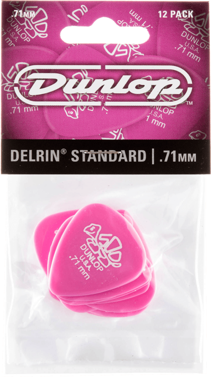 Dunlop 41P71 Delrin Plectrum 0.71mm 12-Pack