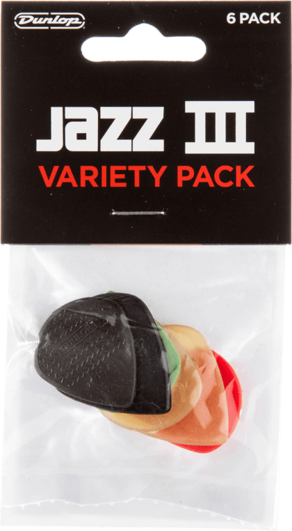 Dunlop PVP103 Jazz III Variety Plectrum 6-Pack