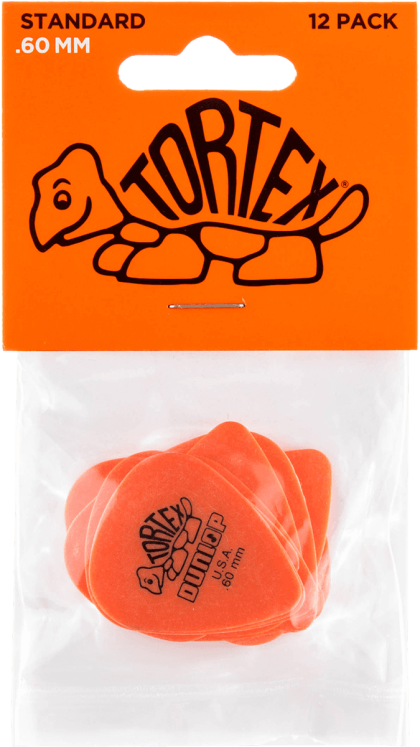 Dunlop Tortex Standard .60 Plectrum 12-Pack oranje
