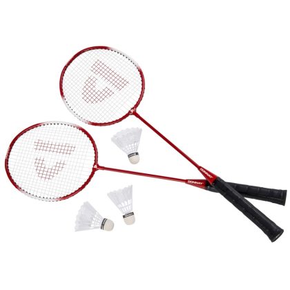 Eddy toys Donnay badmintonset rood 6-delig 67 cm