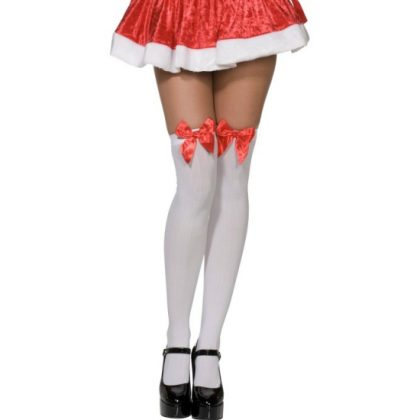 Merkloos Kerst kniekousen voor dames