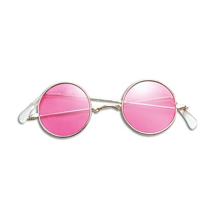 Merkloos Roze hippie bril